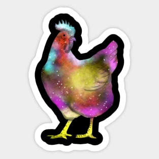 Space Chicken Sticker